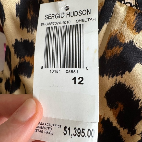 SERGIO HUDSON $1395 Cheetah Leopard Print Corset Bustier Size 12 NWT - Picture 9 of 13